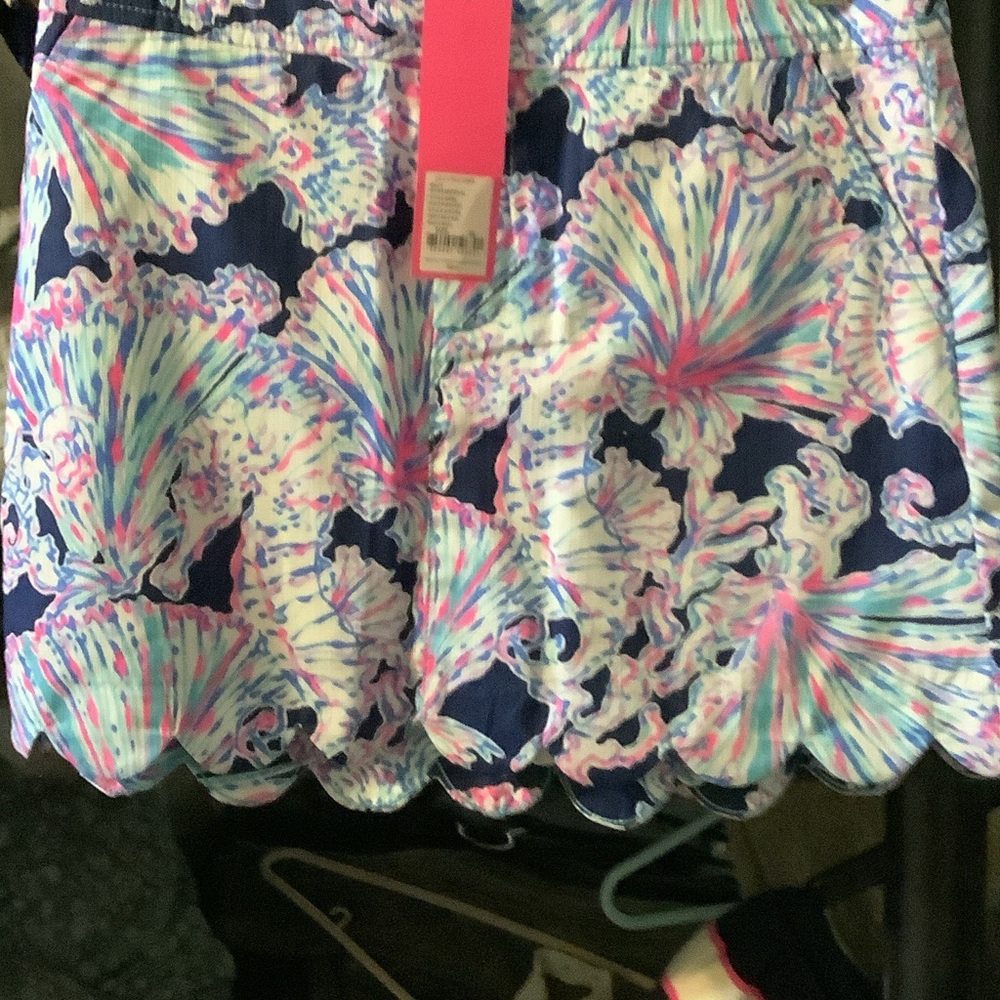 Lilly Pulitzer Deep Sea Navy and Pink Collette Skort, deep sea nav